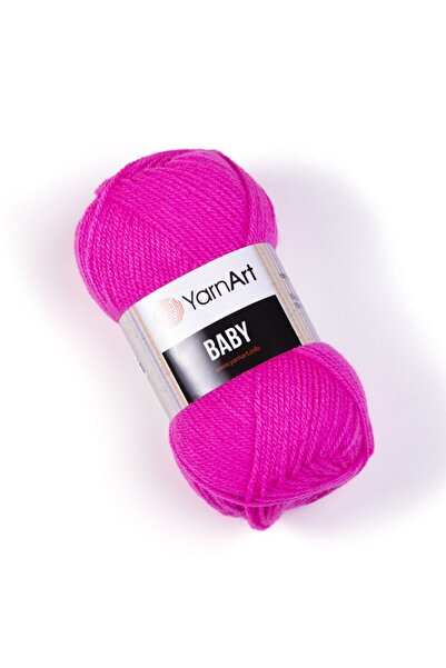 Yarnart Baby - Fir tricotat manual pentru bebeluși, roz fosforescent-174