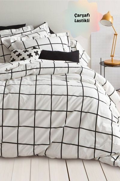 Always Ranforce Sheet Elastic Double Duvet Cover Set