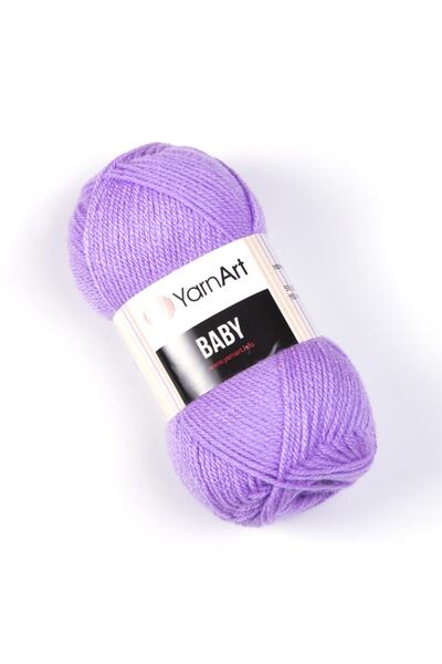 Yarnart بيبي - حبل حياكة يدوي للأطفال أرجواني-9560