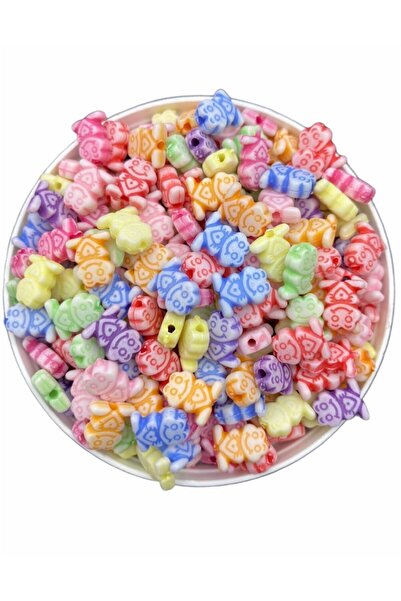 Hedef Bijuteri شكل الضفدع الباستيل، خرز بألوان الباستيل المختلطة، خرز هواية ص...