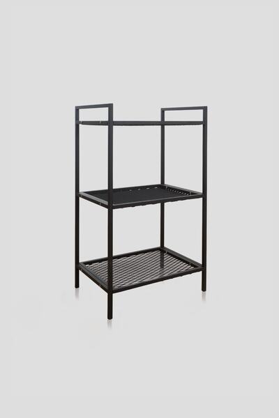 Mudesa Metal 3 Raflı Masa Arkası Dosya Dolabı Açık Metal Ofis Rafı Dekoratif Raf