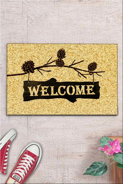 Chilai Home Pvc Bienvenue Design special Covoraș pentru uși interioare și exterioare, covoraș multifuncțional