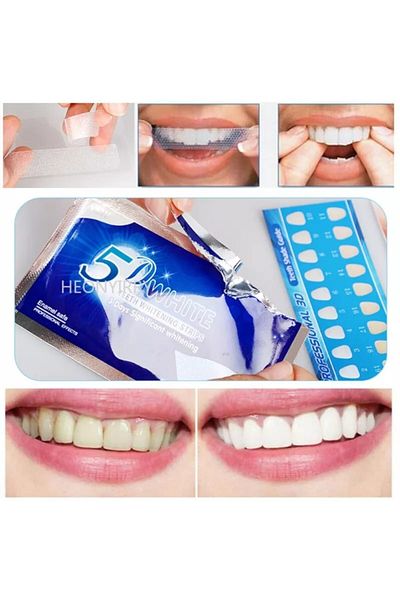 5D WHITE شرائط تبييض الأسنان شرائط تبييض الأسنان 5D (4 قطع)