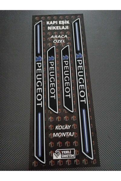 Aksefuar Lazer Peugeot 308 Piano Black Kapı Eşiği 4'lü Set