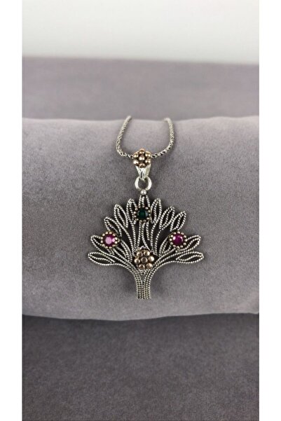 BEY SİLVER Telkari Hayat Ağacı Gümüş Kadın Kolye