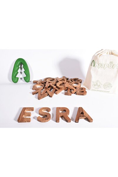 Ahşap Ürün Ahşap Türkçe Büyük Harfler Oyunu (montessori - %100 Doğal) - Eğiti...