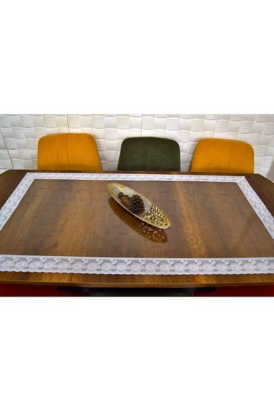 Behçetin Tekstil Lacy Thick Transparent 70 Cm PVC Tablecloth and Protector