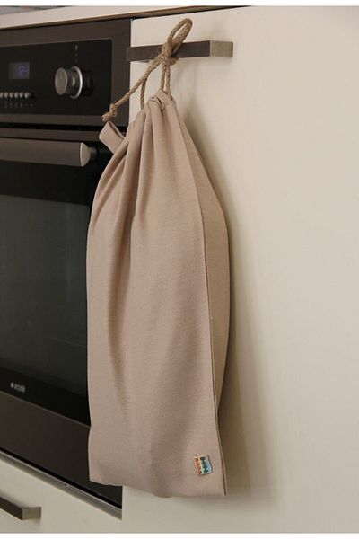 Çizgikare Sand Beige Bread Bag