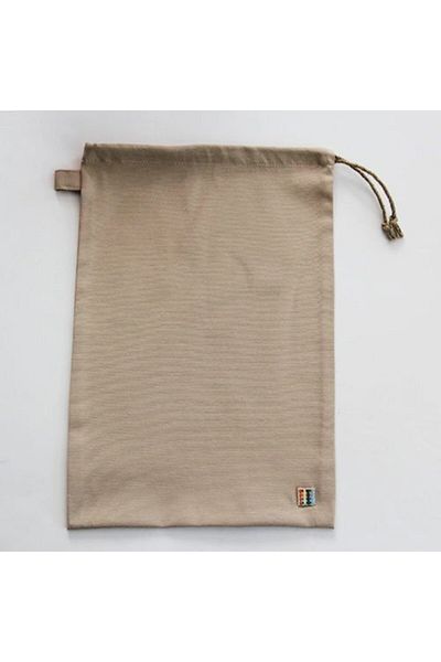 Çizgikare Sand Beige Bread Bag