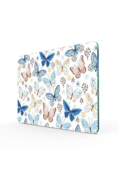 Decovetro Cam Kesme Tahtası ve Sunumluk Mavi Kelebek Desenli 20x30 Cm