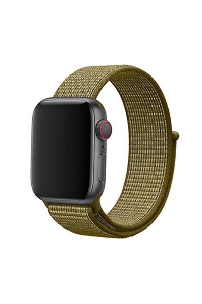 Dolia حزام/حبل من القش باللون الزيتوني لساعة Apple Watch Series 6 الذكية مقاس...