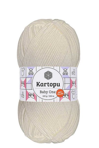 Kartopu Baby One Baby Knitting Yarn K019 Ecru (Pack of 5)