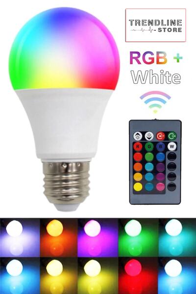 Genel Markalar 10 W Kumandalı Rgb White Led Ampul Renk Değiştiren Ampul