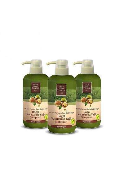 Eyüp Sabri Tuncer Shampoo Set with Macadamia Oil - Pack of 3