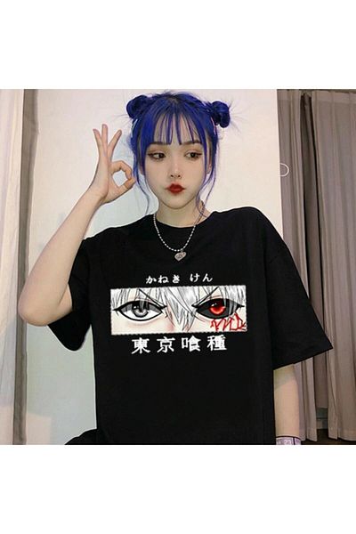 Köstebek Μπλουζάκι Modakarma Unisex Anime Tokyo Ghoul Eyes