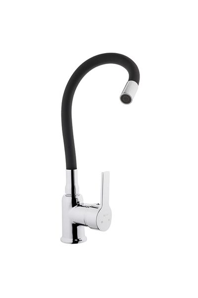 KARE Omega Mix Black Flexible Pipe Sink Faucet