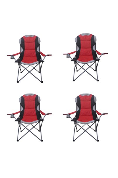 SNOWRAIN Katlanır Büyük Kamp Sandalyesi 4'lü