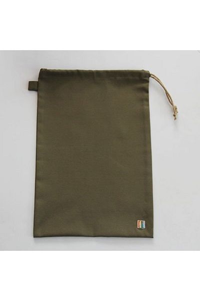 Çizgikare Khaki Green Bread Bag