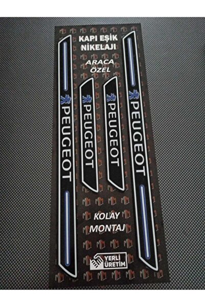 Aksefuar Lazer Peugeot 206 Piano Black Kapı Eşiği 4'lü Set