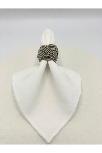 KATMERTEKS Napkin Ring Ring Set of 10 Twisted Model Sand Green