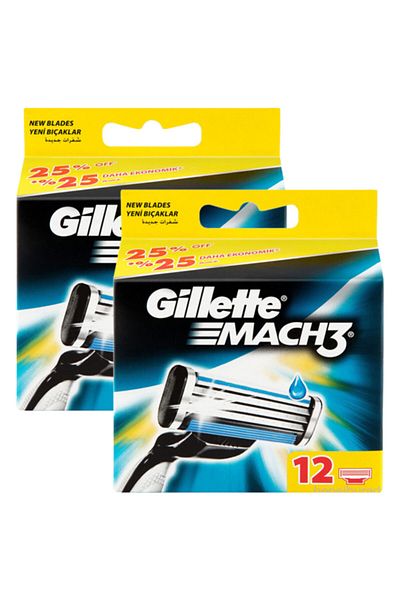 Gillette Mach3 Spare Shaving Blade 12 Pieces 2 Pieces