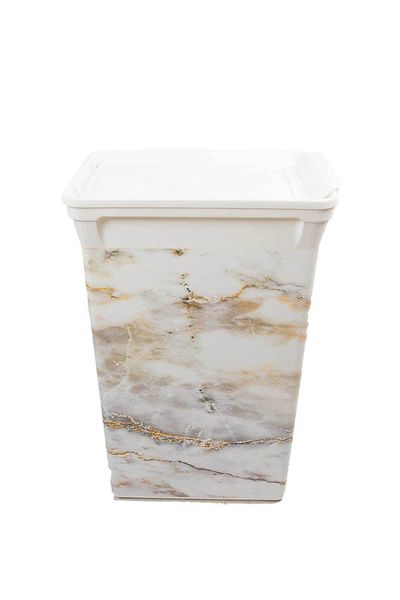 QUTU Πλαστικός κάδος απορριμμάτων Trashbin Marble 40 L