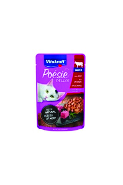 Vitakraft Poesie Delisauce Sos Içerinde Sığır Etli Yaş Kedi Maması 85 G