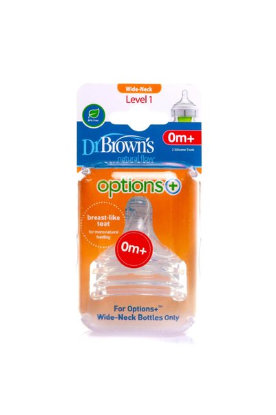 Dr.Brown's Geniş Ağız Options+ Biberon Emziği 0ay+