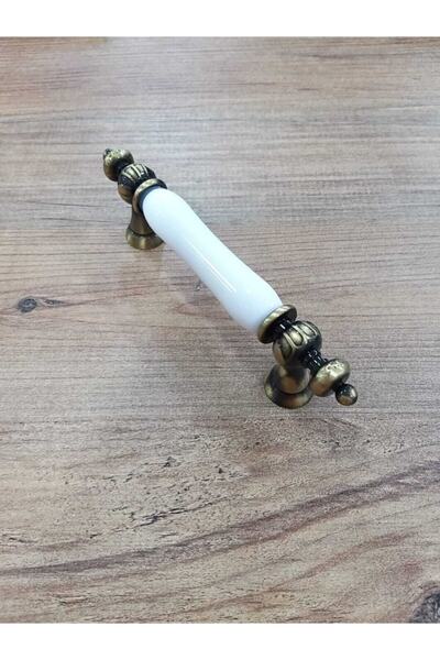 ARON 1670-41-000 Antik Sarı Rustik Porselen Mobilya Vestiyer Çekmece Dolap Ko...