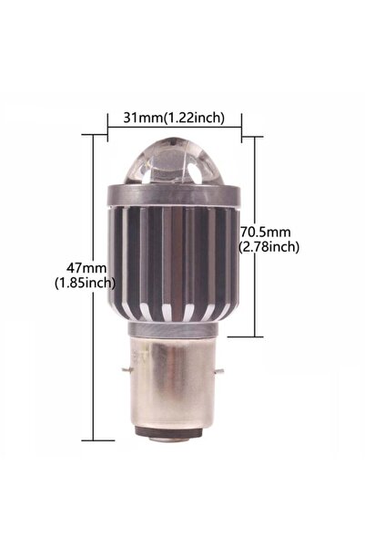 Led Ba20d H6 Xenon Merceklı Motorsiklet Ampulü (sarı+beyaz)