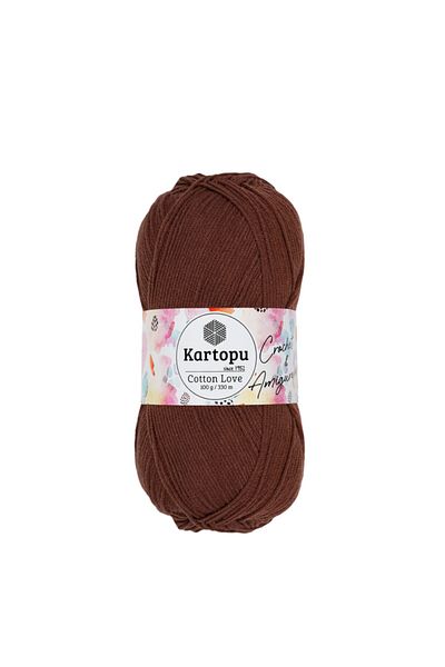 Kartopu Cotton Love K839 Μεσαίο Καφέ Πλεκτό Σχοινί 100 Γρ.