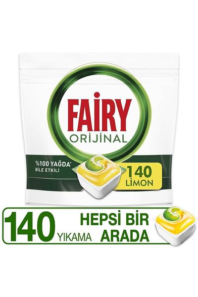 Fairy Hepsi Bir Arada Limon 140'lı Bulaşık Makinesi Kapsülü