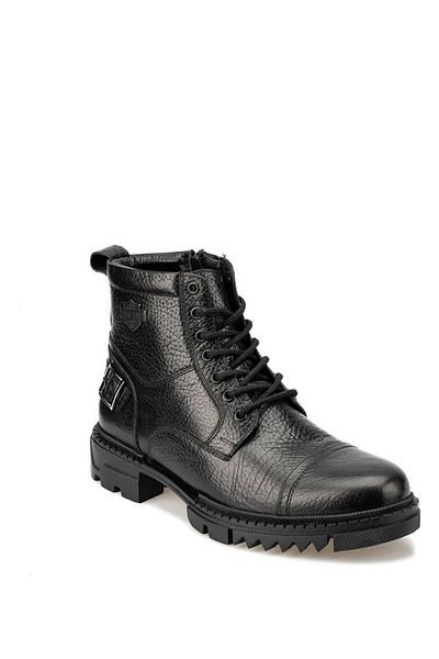 Kinetix Dida 9pr Genuine Leather Winter Black Men's Boots
