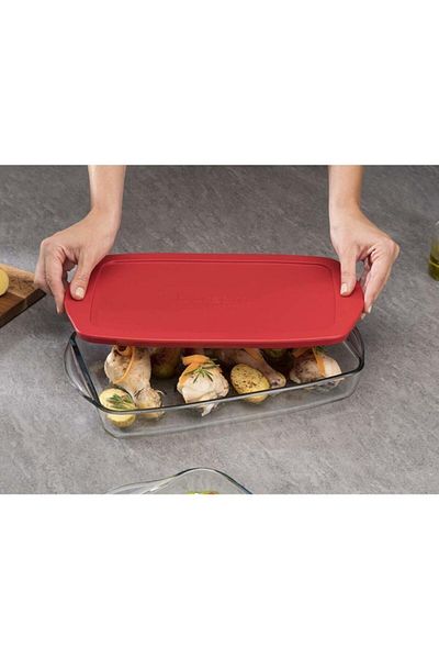 Paşabahçe Pyrex Square with Silicone Cover 59124 3850cc