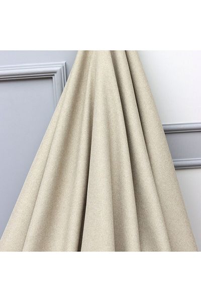 LEVENT ÖZEL Linen Plain Dobby Woven Background Curtain Fabric 100x300 Cecilion