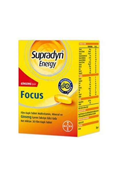 Bayer Supradyn Energy Focus Ginseng 30 Tablet 2 Kutu