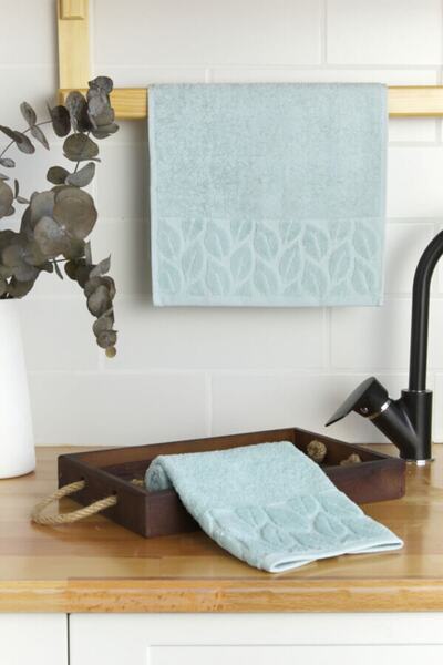 Nurpak Hazal 2 Kitchen Towels 30X50 - Mint Green