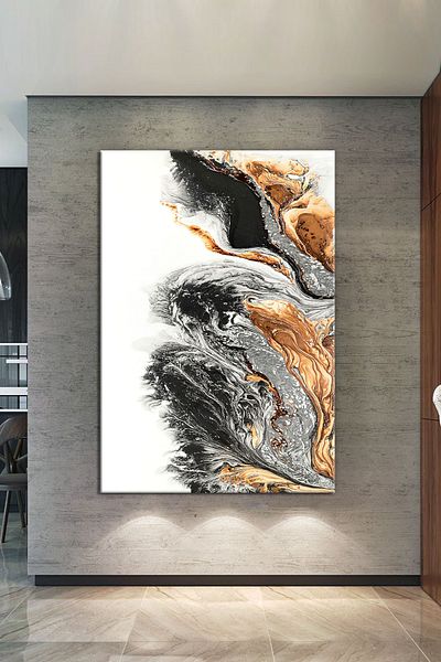 Morfil Sanat Atölyesi Χορός των χρωμάτων Αφηρημένη καλλιτεχνική ζωγραφική σε καμβά 8 διαφορετικών μεγεθών
