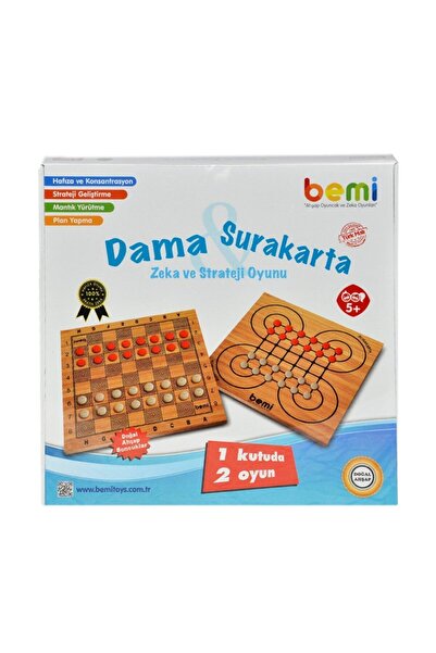 Genel Markalar 8113 Bemi, Dama & Surakarta - Zeka Ve Strateji Oyunu / 1 Kutud...
