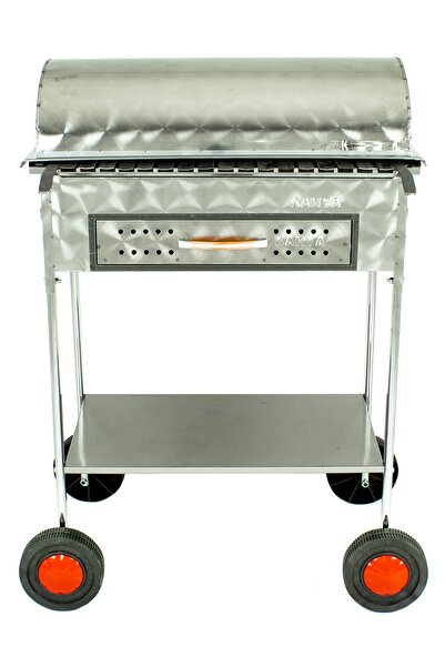 METEHAN MANGAL SOBA Kapaklı Lama Izgaralı Çekmeceli Mangal (4 Tekerlekli) Mth-345