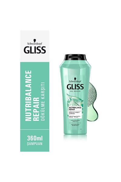 Gliss Schwarzkopf Nutribalance - Anti-Repair Hair Loss Shampoo 360 ml