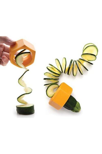 Yetkin Home Spiral Cucumber Slicer Vegetable Chopper Slicer Apparatus