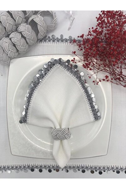 KATMERTEKS Straw Model Silver Napkin Ring - 10 Rings