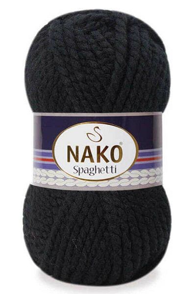 NAKO Nakoa Spaghetti 25% Υφαντό Μαύρο Χειροποίητο Νήμα Μοντέλο No: 217