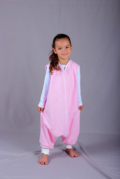 DİDABABY Winter Sleeveless (21-24 DEGREE ROOM TEMPERATURE) 100% Cotton Flannel Plain Pink Color Sleeping Bag