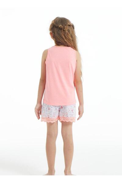 Blackspade 50812 Neon Pink Cotton Thick Strap Girls' Shorts Set