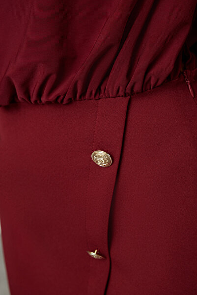 Trendyol Collection Burgundy Mini Woven Dress - Straight Padded Twoaw24el00483