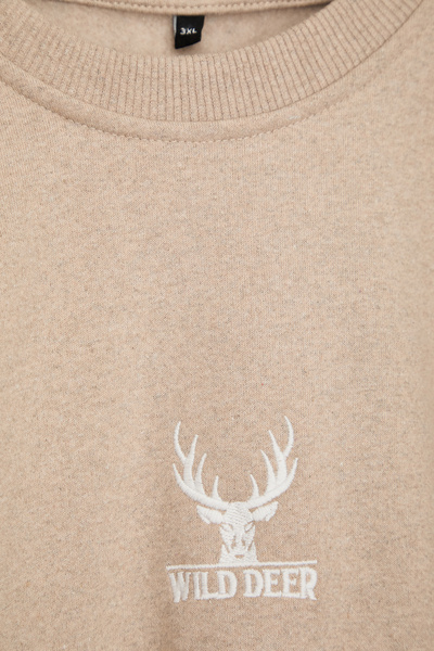 Trendyol Collection Nagy méretű hímzett túlméretes pulóver - Crew Neck TMNAW25AO00014