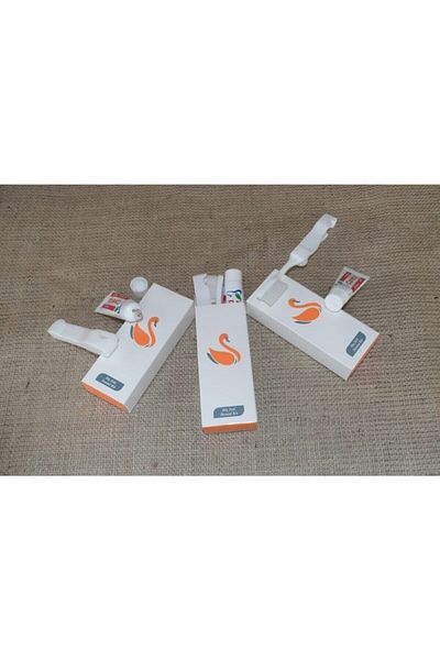 PazarPazartesi Boxed 25 Pieces Hotel Type Tooth Set Boucle Tooth Set Folding Toothbrush and 10 gr Toothpaste