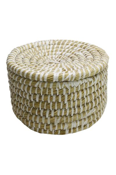 T.Concept Twist Patterned Decorative Wicker Basket - Multi-Purpose, Small Size (S)